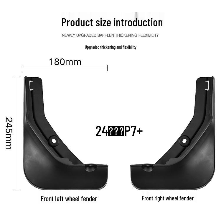2024 Xpeng P7+ Front and Rear Tire Mudguards Modification