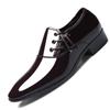British Men's Leather Shoes Men's Fall Bright Leather Business Formal Work Black Pointed All Metch Men's Shoes