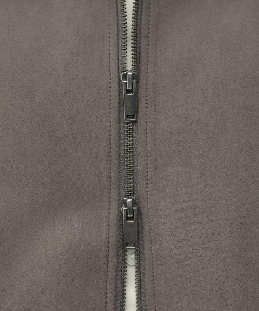 MUSINSA STANDARD Synthetic Suede Minimal Blouson Jacket [Taupe]