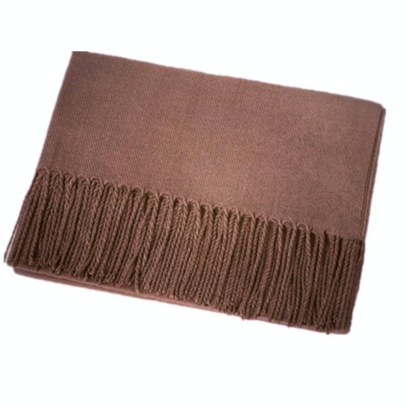 Red Scarf Women's Autumn and Winter Camel Tassel Warm Wool Cashmere Scarf Winter Long Imitation Cashmere Scarf