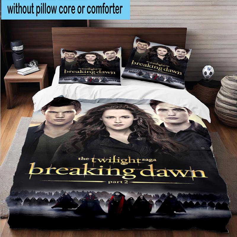 3PCS Eclipse Twilight vampire 3pcs Bedding,Including 3PCS Duvet Cover And 2pcs Pillowcases Perfect for Christmas,Ideal for Bedroom, Dormitory