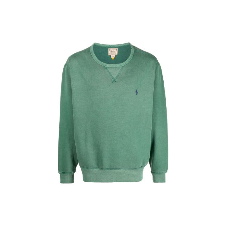 

Polo Ralph Lauren Logo Solid Color Crewneck Sweatshirt Men sweatshirt Green 710792815-011 XL