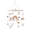 Baby Wooden Crib Mobile Bed Bell Hanging Rattle Toy Newborn Music Box Bed Bell Hanging Toys Holder Bracket Infant Crib Baby Gift