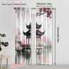 Set Of 2 Upscale Curtains Print Chinese Ink Painting Style Fabric Without Rod Decorations Inside Ldeal Various Rooms Curtain Made Polyester
