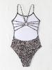 Sexy Leopard Women's Swimsuit One Piece Swimwear 2026 Bathing Suits Woman  Bandeau High Leg Bodysuit Female Beachwear Monokini