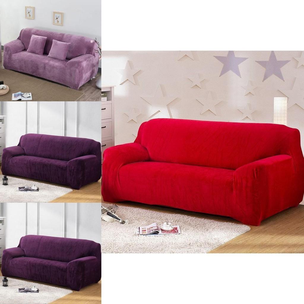 Durable Easy Fit Sofa Slipcover Plush Velvet Cover With Excellent Elasticity For Sofas
