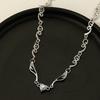 Fashion Trend Light Luxury Niche Sense Collarbone Chain Temperament Simple Cold Wind Love- Diamonds Angel Wing Necklace