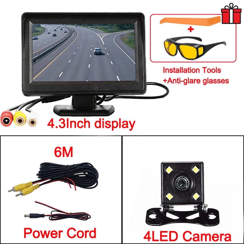 Buy One Get Two Free 4.3Inch Rear View Camera Monitor Screen Reversing Camera for Car Parking System Camera for Vehicle DashCam