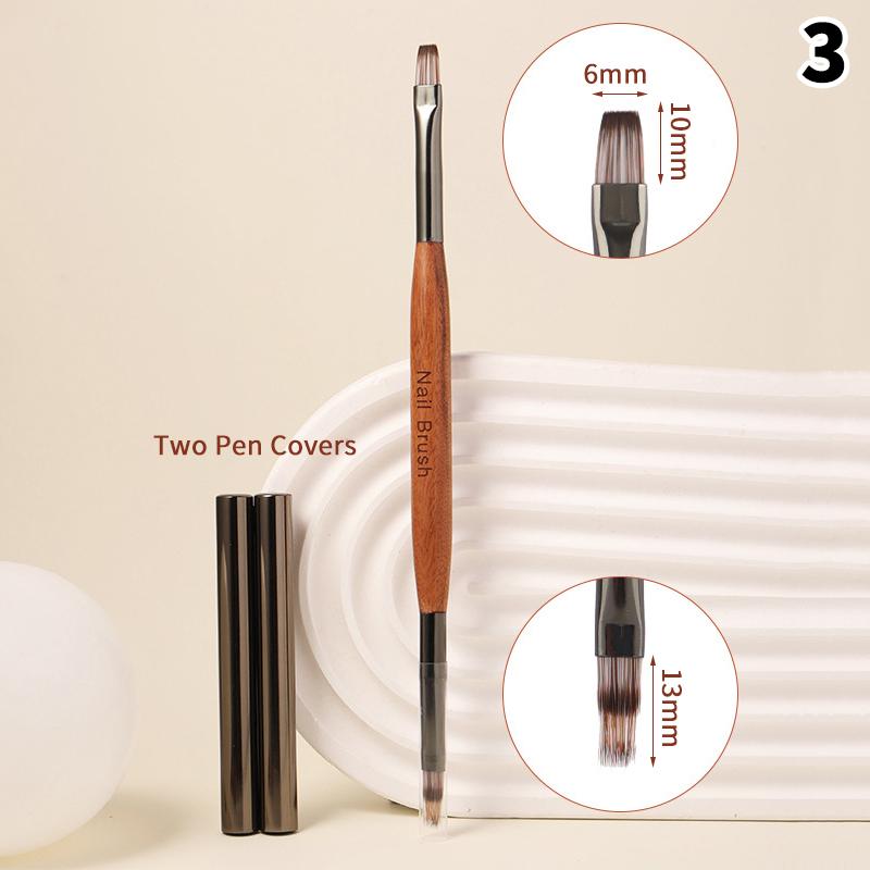 

Double Ended 7/12/13Mm Liner Painting Brush Nail Art Flat Round Drawing Flowers Diy Petal Pen Tools Glue Phototherapy Pen