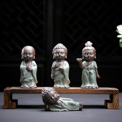 Figúrky a Miniatúry Čajové zvieratká Mních Zen Obývacia izba Dekorácia Budhistické Geyao Mikro Krajina Domov Dekorácia Keramické Ozdoby