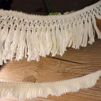 4 metri/lotto di alta qualità 2 tipi 2 cm/5 cm di larghezza pizzo con frange in cotone pizzo per cucito artigianale materiale