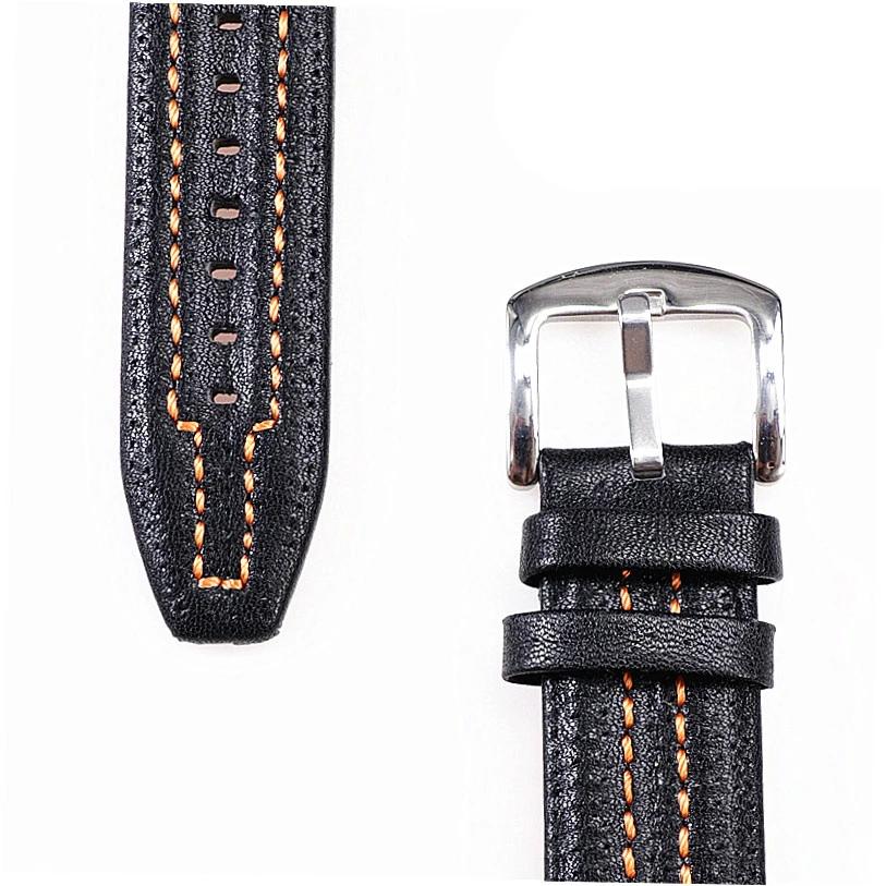 Genuine Leather Watch Strap Convex Mouth 27mmx15mm For Seiko Watchband Sportura Series SNL029P2-SNL021P1 SNL595P2 SNL017P1