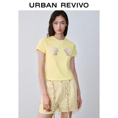 UR2026 Women's Printed Cotton Slim-Fit Short Sleeve T-Shirt