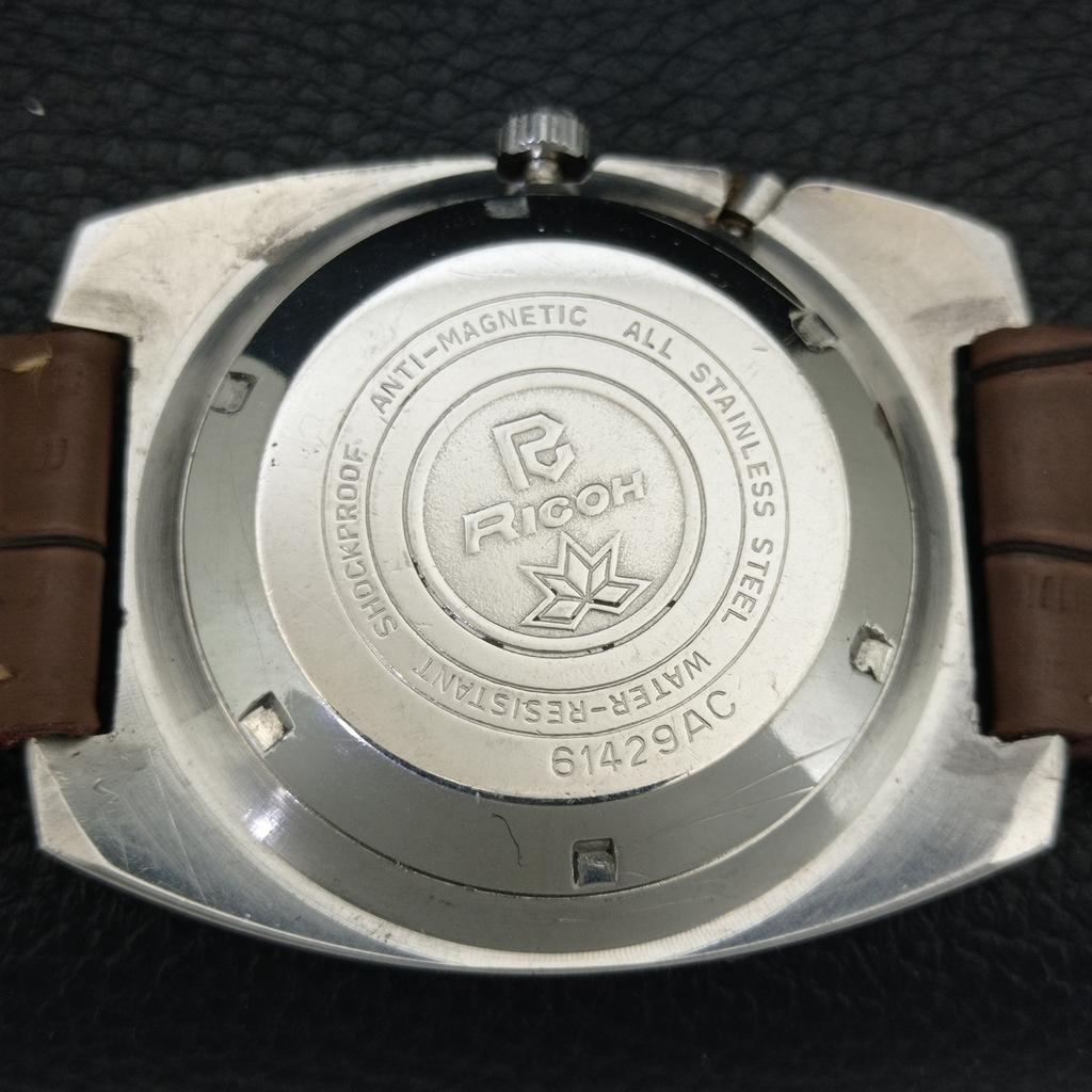 VINTAGE RICOH R31 AUTOMATIC JAPAN MENS WHITE COLOR DIAL WATCH A707633-1