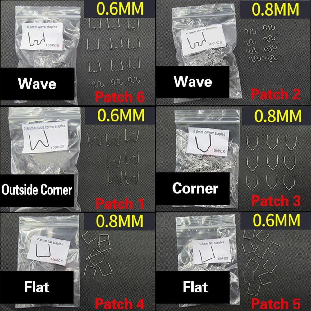 Punti per Cucitrice a Caldo 0.6/0.8mm Chiodo per Saldatura 100pz Per Kit Paraurti Auto