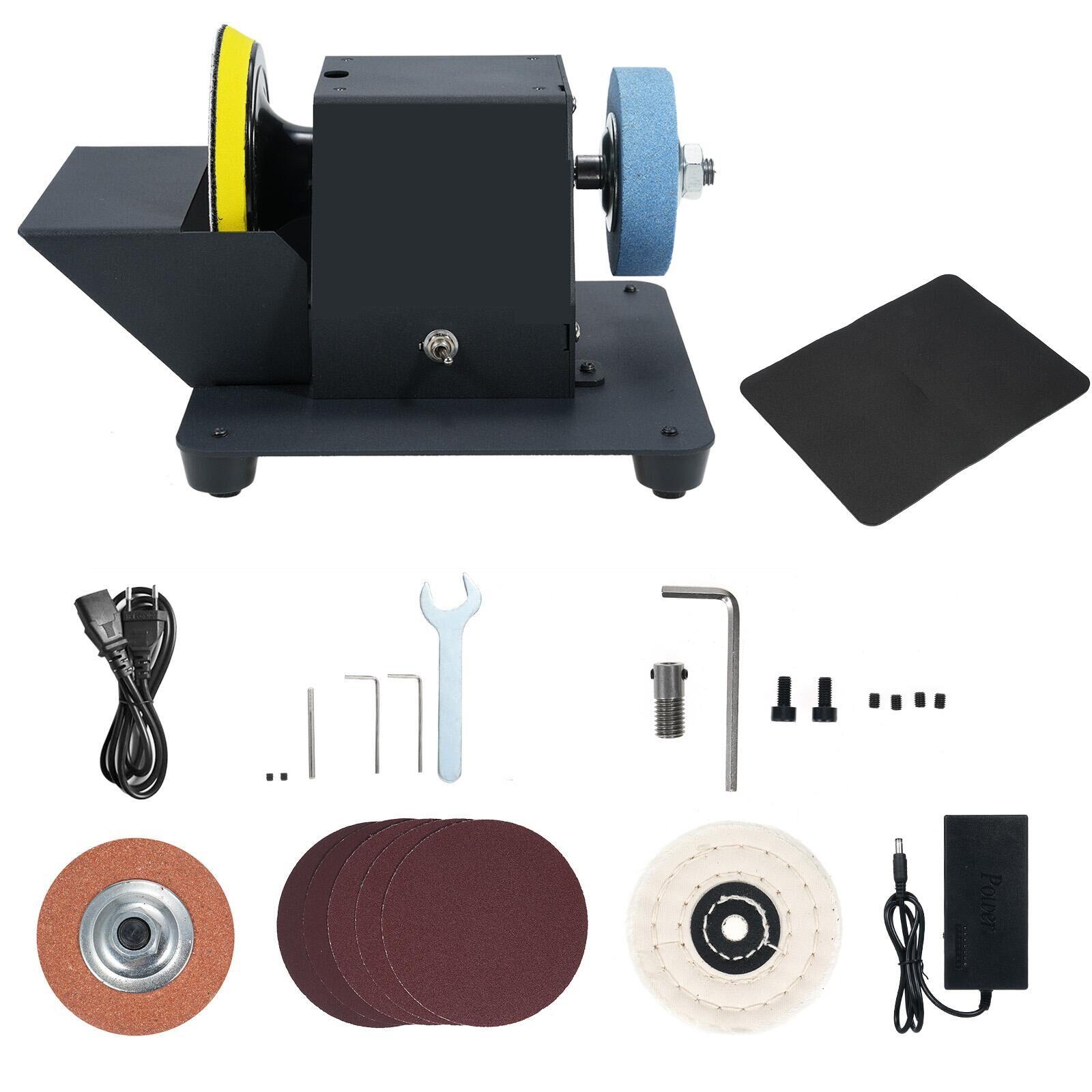 

2 в 1 двухдисковая шлифовальная машина и полировальный диск для шлифования Мини-шлифовальная машина для шлифования 7 регулируемых скоростей EU Plug