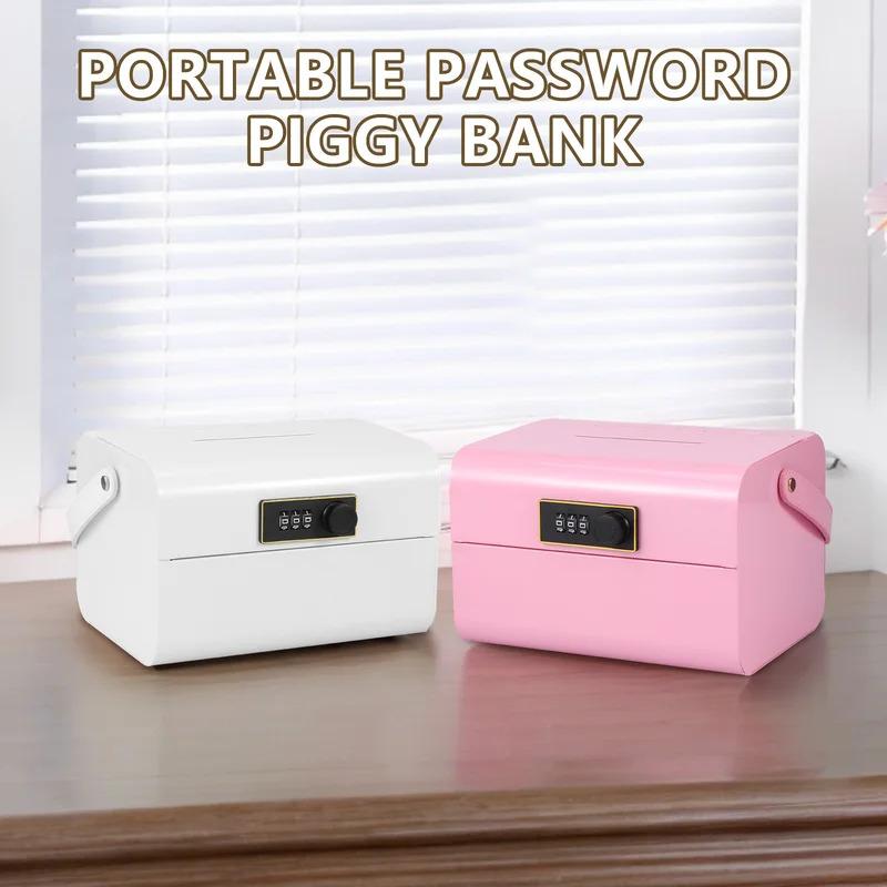 Children's money box with password lock, cash coin storage box, children's birthday gift