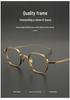 Retro Pure Titanium Unisex Myopia Glasses Frame - High Prescription, Small Square Polygon Frame