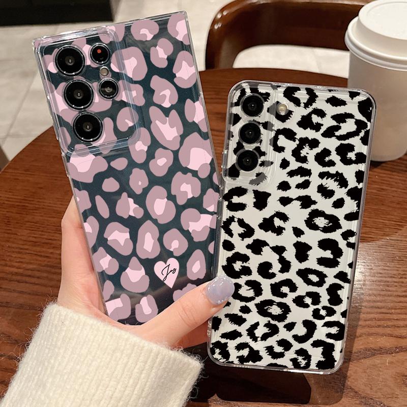Leopard Print Pattern Phone Case For Samsung Galaxy S26 S25 S24 S23 Ultra S22 Plus S24 S21 FE S25 Edge Clear Silicone Soft Cover