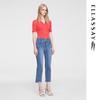 ELLASSAY Women's High-Waist Washed Frayed Hem Denim Jeans