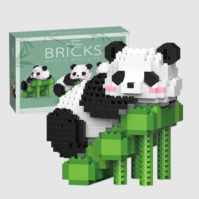 Stavebnice Huahua Chinese Panda - Kompatibilní s Legem, sestavou malých puzzle, dekorativními hračkami