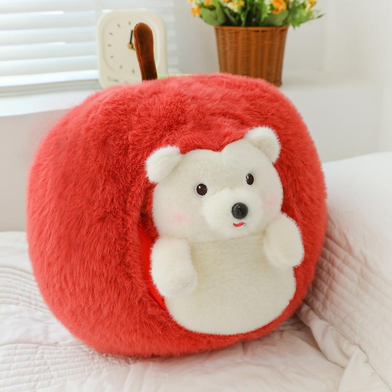 

Internet celebrity apple hedgehog doll super soft pillow girl sleeping cute plush toy birthday gift girl 25x30cm---0.4kg