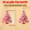 Cross-Border Pink Christmas Tree Snowflake Earrings - Acrylic Stud Jewelry