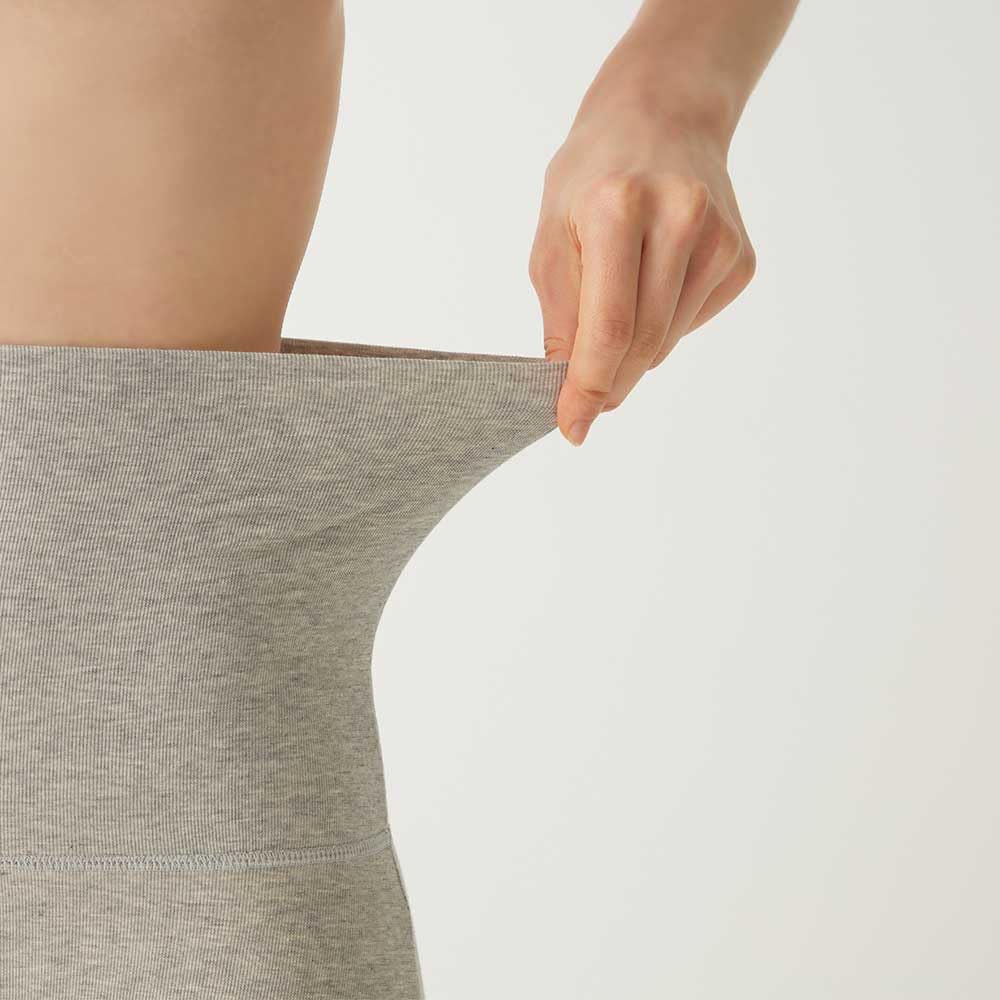 Gunze HOTMAGIC MH7868P Belly Wrap Cotton Fleece Warm Cold Gray Size L Women's Shorts, Blend, Lining, Moisture-Wicking, Heat-Generating, Innerwear,