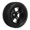 4PCS RC Tires 12mm Wheel Rims and Rubber Tires Set Replacement RC Tires and Wheel Set for 1Celsius16 RC Car Black