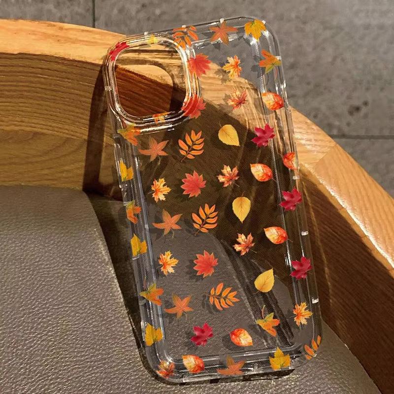 Warm Autumn Leaf Pattern Phone Case for Samsung Galaxy A55 A35 A25 A15 5G A24 A23 A22 A32 A52 A52S A71 A72 A51 A05 4G Cover