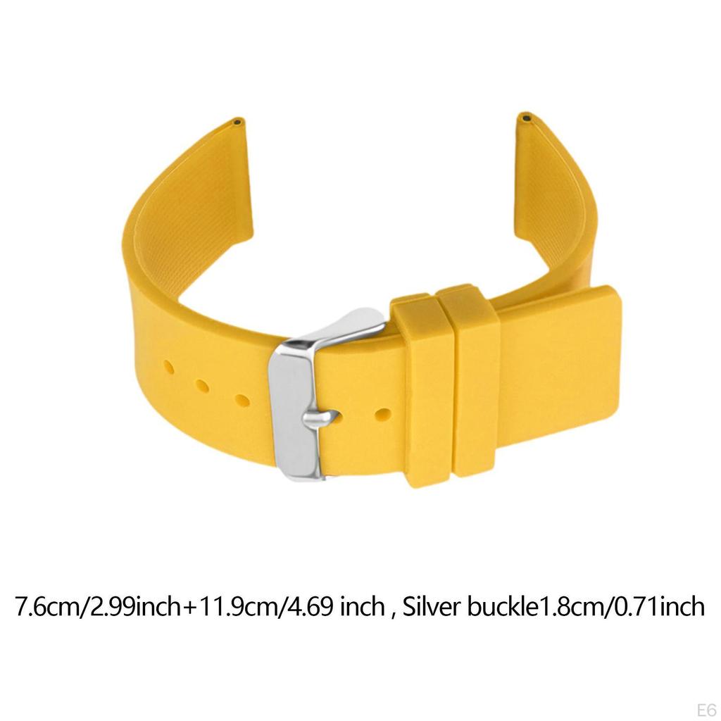 Accesorios de Reloj de Silicona Reemplazar Fácil Instalación Hebilla Metálica Premium