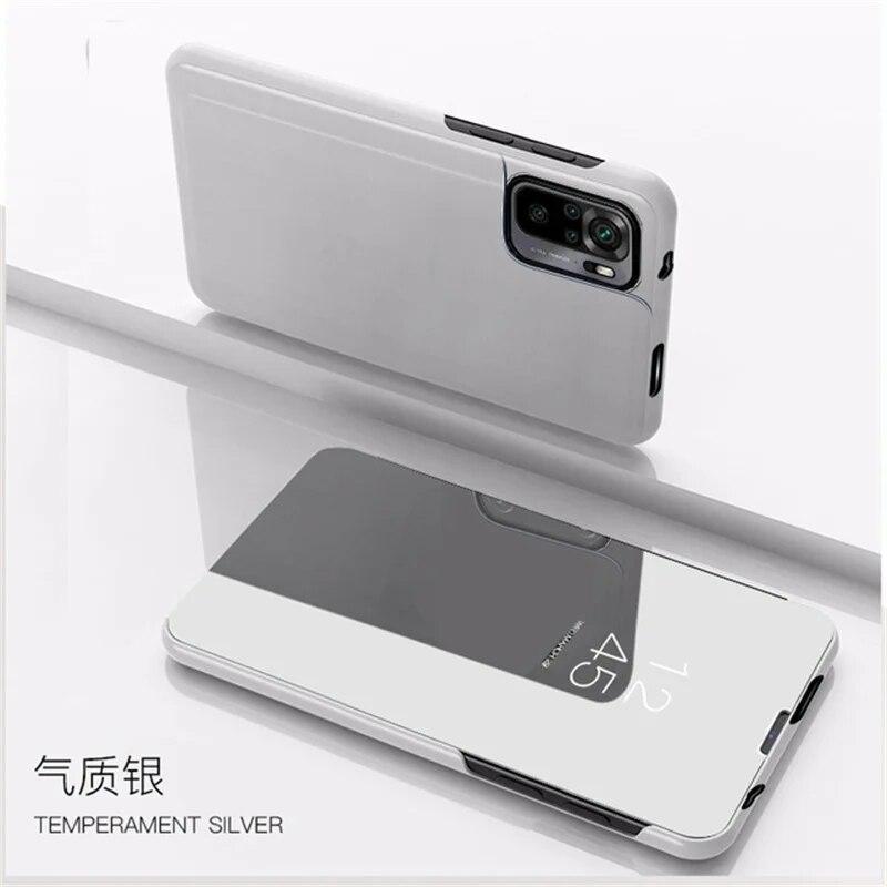 Pro Xiaomi Poco M5S Kožené Smart Mirror Magnetické Flip Pouzdro na Telefon Pro Poko Pocco Poxo Little M5S M 5S 5 S PocoM5S 4G Zadní kryt
