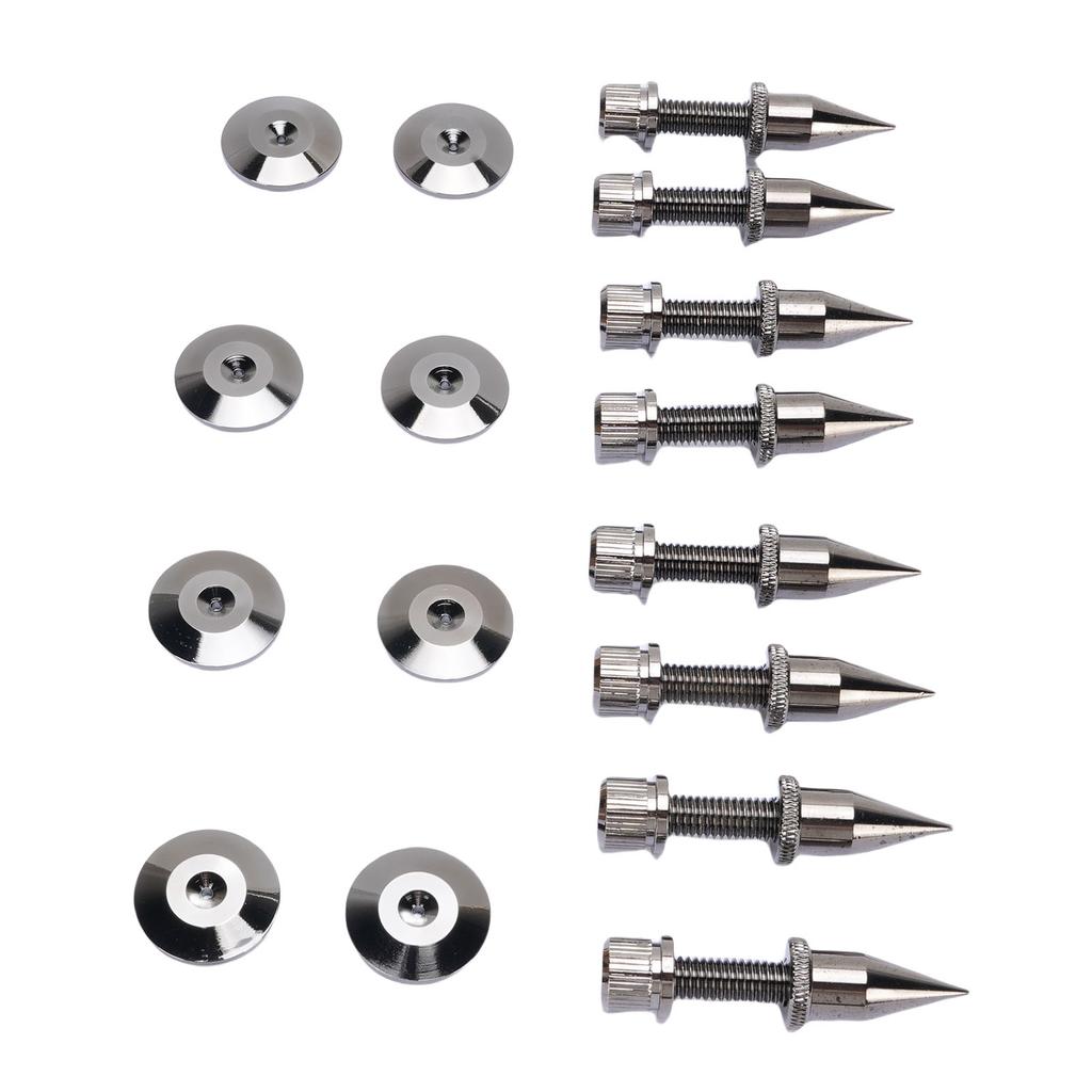 8 Pack Speaker Spike Pad Kit Shockproof Adjustable Copper Speaker Isolation Feet Stand for Amplifier CD DVD Player