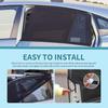 2PCS Mesh Car Window Screen for Rear Side Windows,Stretchable Car Window Shades Keep Interior Breathable and Cool,Foldable Baby Windows Shades for