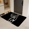 character G-Gloomy Floor Mat Flannel Door Mat Non-Slip Absorbent Washable Indoor Home Rug