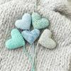 Mit Liebe gefüllte Baumwoll-Pfirsichherz-Requisiten - Handgefertigte Häkelgarn-Accessoires Praktisch für Studio- & Babyfotografie Hilfsverwendung