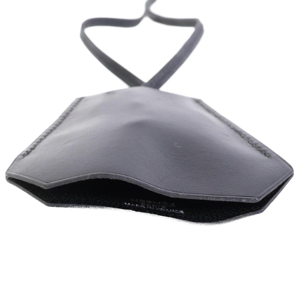 HERMES Long Clochette Necklace blackUsed