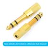 Stlxy 2Pcs Adapter Converter Speaker 6.5mm Male To 3.5mm Audio Stereo/mono Jack Female To 2 RCA Male Audio Jack Connectors