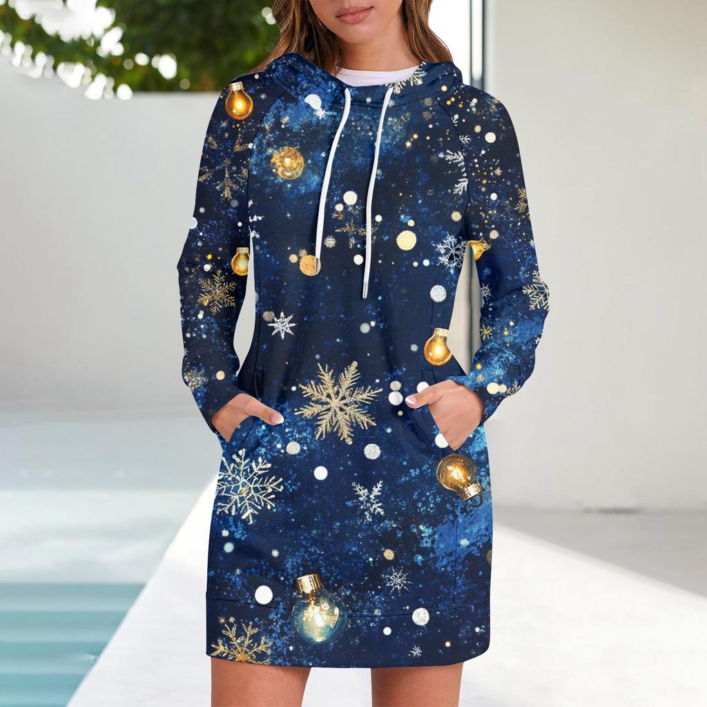 princess polly baby blue dress Autumn and Winter Women's Sweatshirt Dress Mid-Length Hooded Knit Dresses  Fashion Casual Sweatshirt Pockets French Plus Size Sweater Dresses – buy at  low prices in the Joom online store main image 1