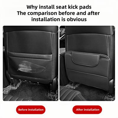 Car Seat Back Protector - Anti Kick and Anti Scratch Rear Seat Cover with Storage Bag, Internal Accessory for Dust Prevention