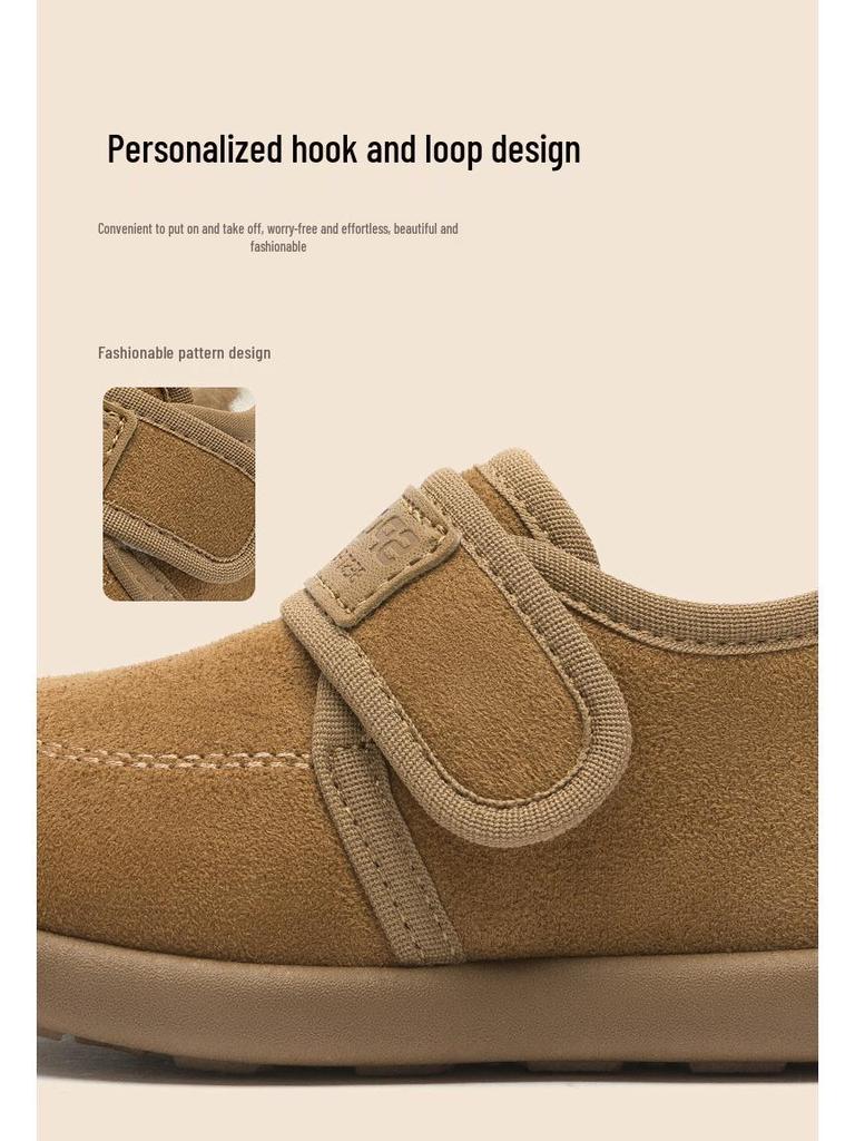 2025 Winter Kids' Plus Velvet Warm Cotton Shoes - Soft Sole Casual Shoes for Toddlers and Children.