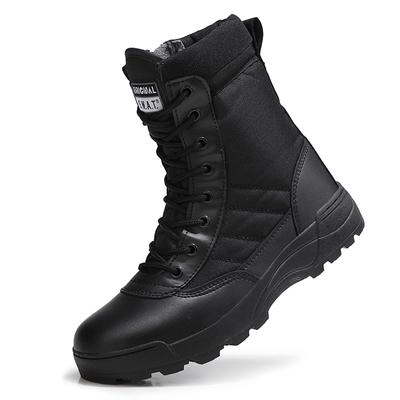 Men's Motorcycle Boots High-quality Cowhide Plush Tactical Boots Flying Desert Boots Hiking Shoes Outdoor Sports and Hun
