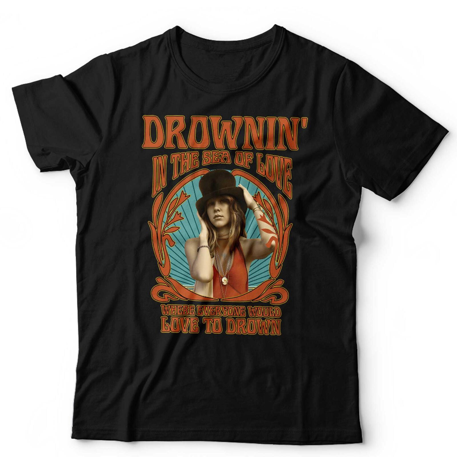 Stevie Nicks TShirt Drownin In The Sea Of Love Unisex & Kids Vintage Retro L