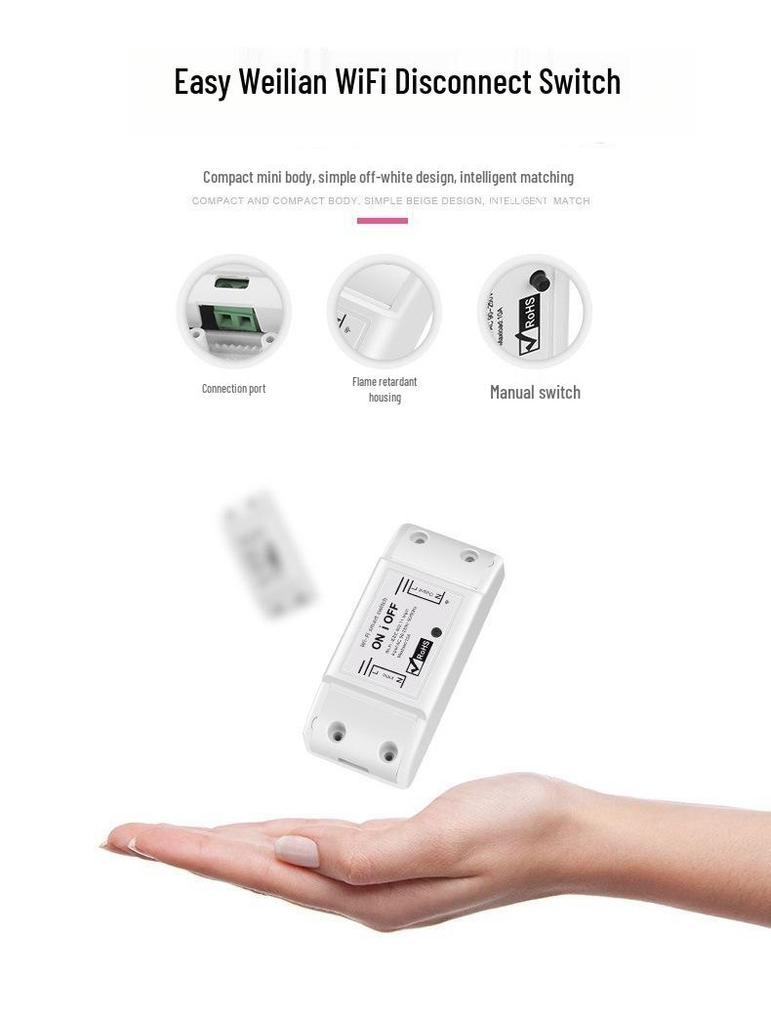 eWeLink Smart WiFi Timer App Controlled Mini Circuit Breaker Switch