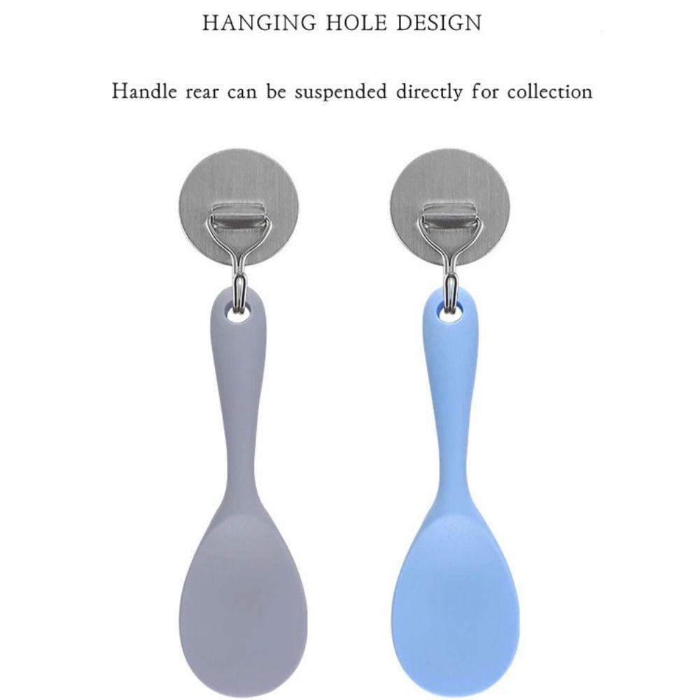 Cleaning Hanging Hole Kitchen Utensils Silicone Rice Spoon High Temperature Resistant Non-stick