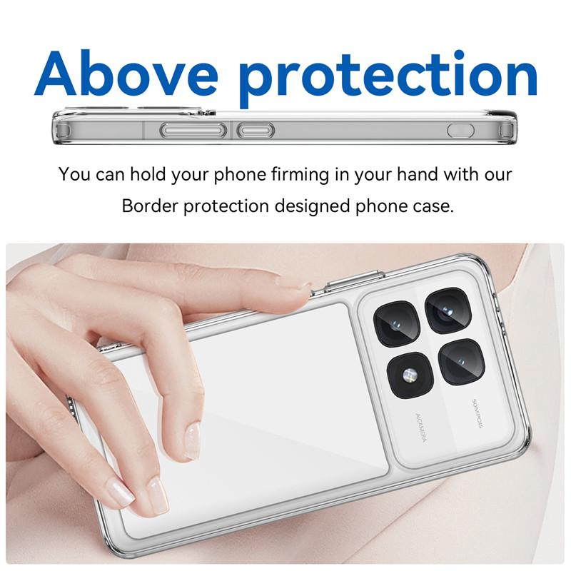 For Xiaomi Redmi K70 Ultra Case Xiaomi Redmi K70 Ultra Cover Clear PC Shockproof Silicon Phone Back Cover Xiaomi Redmi K70 Ultra
