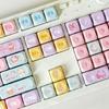 PBT Mechanical Keyboard Keycaps 131Keys Keycaps Candy Bear Theme Colorful MOA Height Heat Sublimated Set