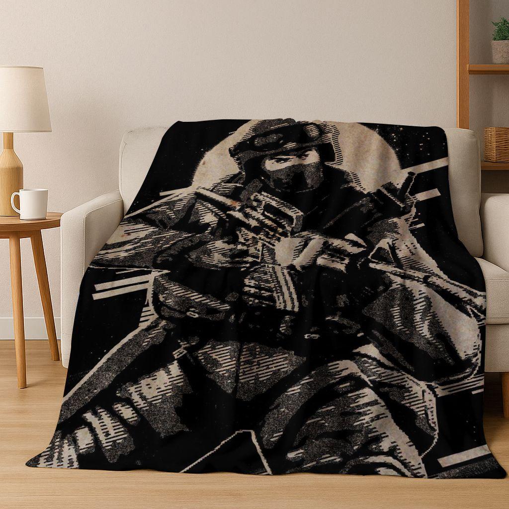 26 Style CS GO Game Counter Strike Gamer Flannel Blanket,Warm and Cozy Soft Throw Blanket for Home Bedroom Bed Sofa Cover Gift