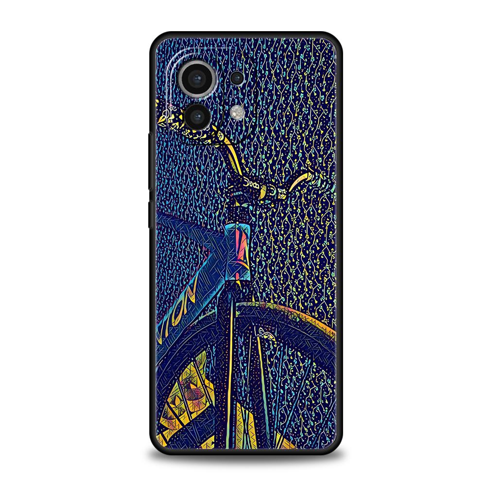 

Phone Case Cover for Xiaomi Mi 15 14 13 12 11 Ultra 14T 13T 12T 11T 10T Pro Lite 5G Shockproof Soft TPU Capas BIKE Cycling Art Xiaomi 12T Pro