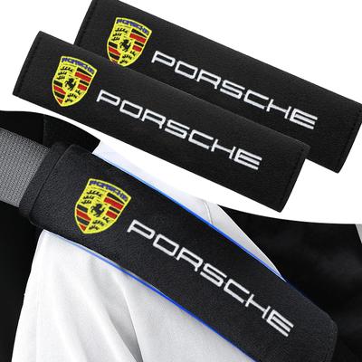 2Pcs Car Seat Shoulder Belt Cover Protector Pad Auto Accessories For Boxster Cayenne Panamera Macan Cayman 911 918 996 917 991
